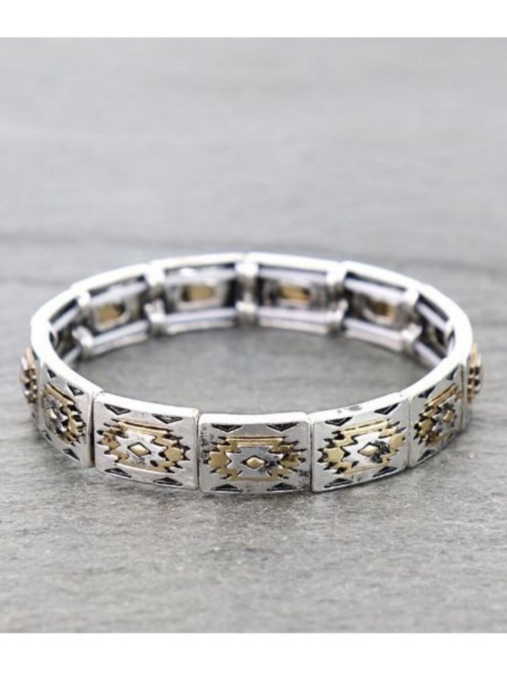 Western Aztec Stretch Bracelet - QB5314SBGB